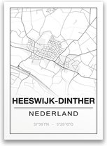 Poster/plattegrond HEESWIJK - 30x40cm