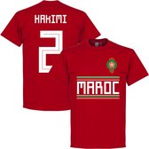 Marokko Hakimi 2 Team T-Shirt - Rood - XXL