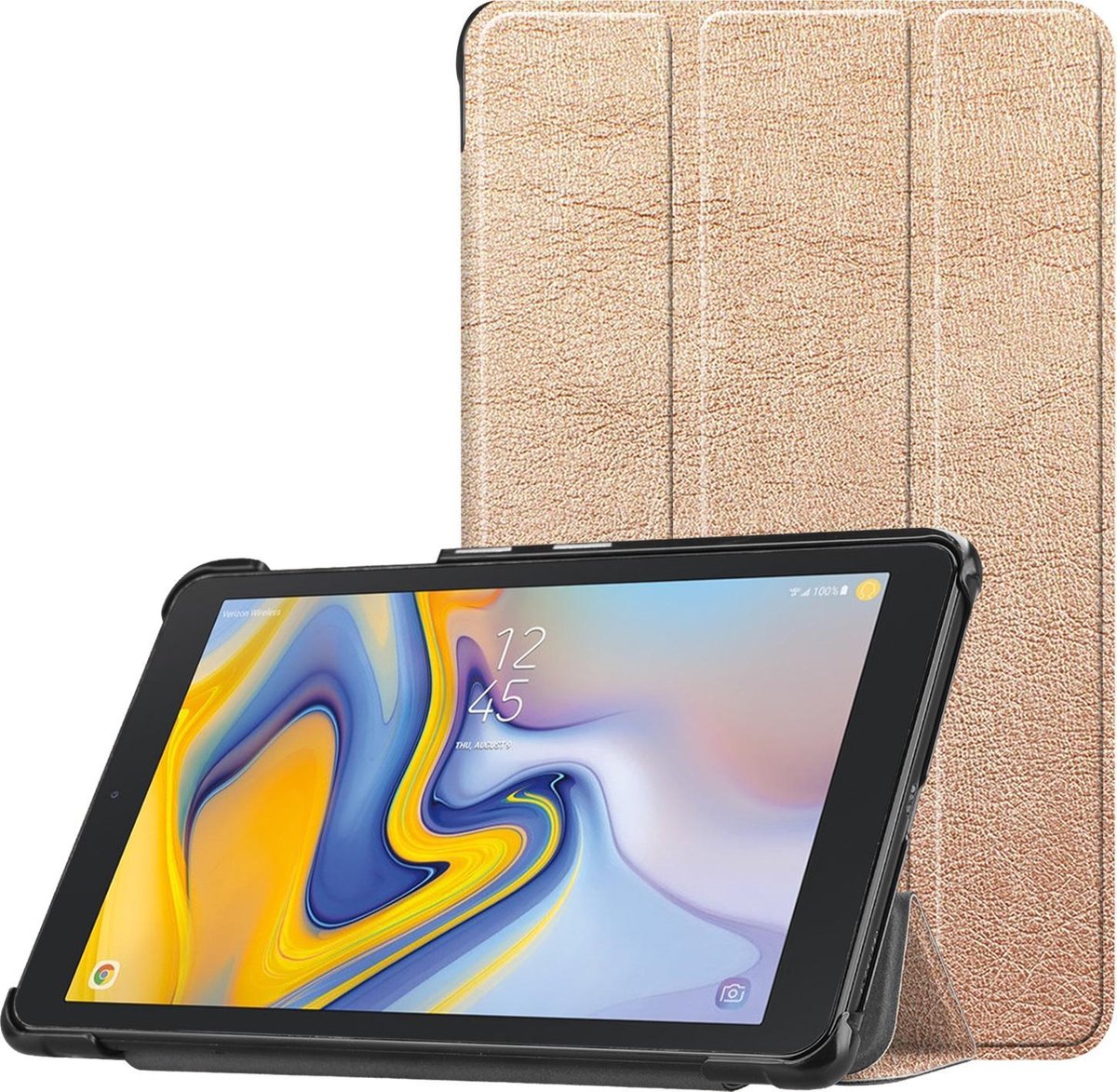 3-Vouw sleepcover hoes - Geschikt voor Samsung Galaxy Tab A 8.0 inch (2019) - Rose Goud