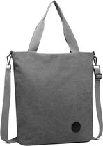 Kono Messenger Bag - Schoudertas - Klassiek Canvas Messenger Bag - Grijs (E1965 GY)