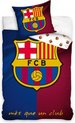 foto van Fc Barcelona Dekbedovertrek Logo 140x200 Cm Rood/blauw/wit 60x80 Cm