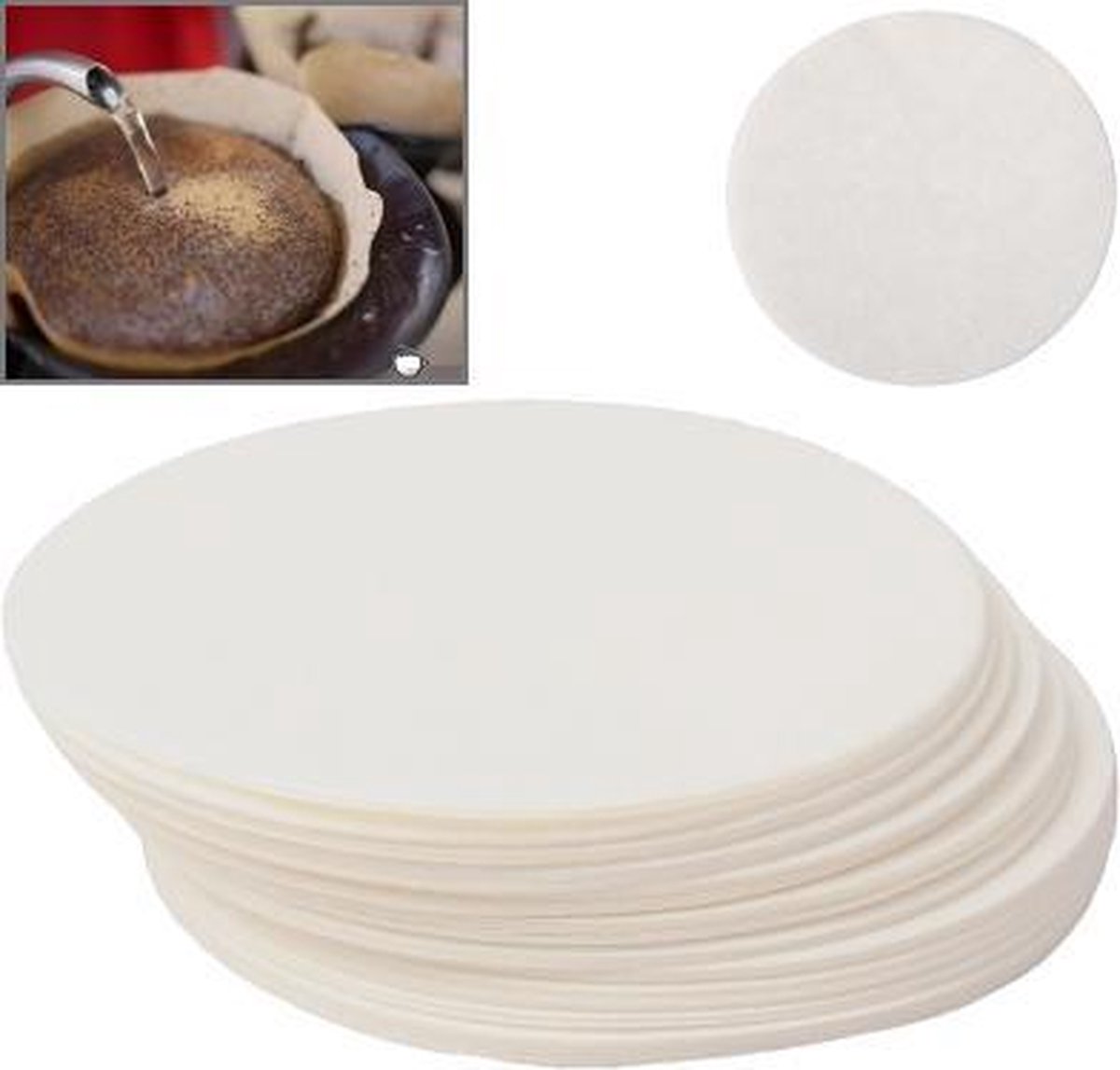 Round Coffee Filter Paper Diameter 60mm (100pcs in one