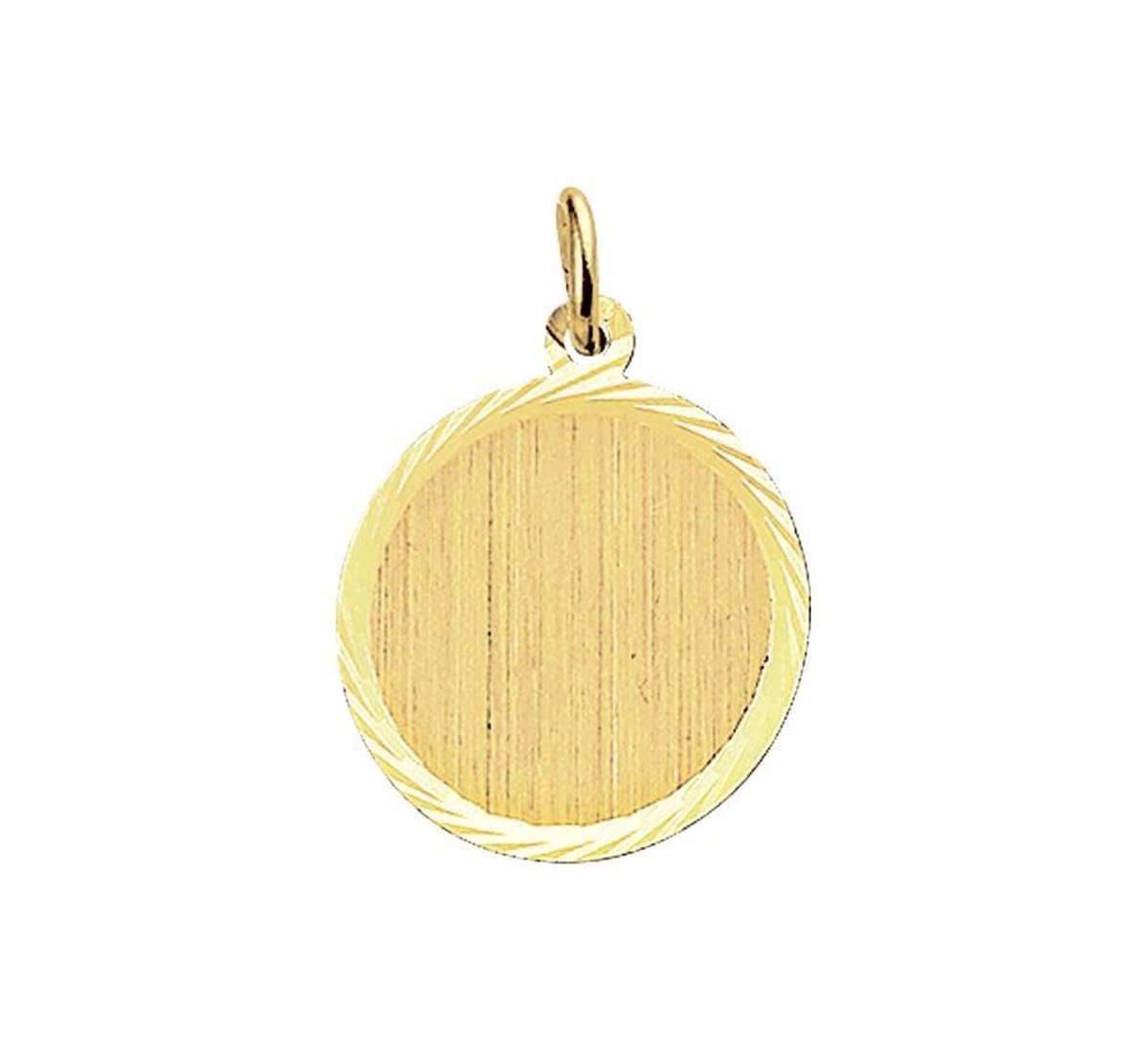 14K Geelgouden Graveerhanger gediamanteerd - 4018356