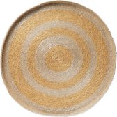 vtwonen - Gevlochten Dienblad - Goud/Zilver - Ø 51 cm
