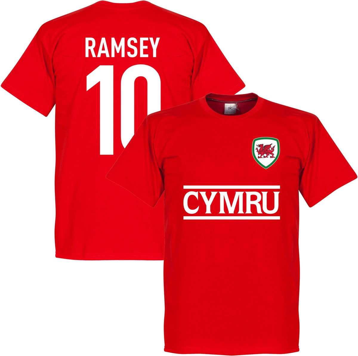 1200x1194.jpg Cymru Ramsey Team T-Shirt - L - Afbeelding 1