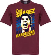 Luis Suarez Barcelona Portrait T-Shirt - Rood - L