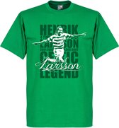 Henrik Larsson Celtic Legend T-Shirt - Groen - XS