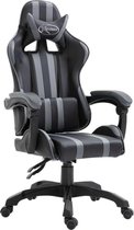 Gamestoel (INCL leer reinigingdoekjes) Grijs - Gaming Stoel - Gaming Chair - Bureaustoel racing - Racestoel - Bureau stoel gamen