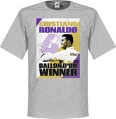 Ronaldo 4 Times Ballon d'Or Winnaar Real Madrid T-Shirt - M