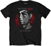 The Rolling Stones Heren Tshirt -XL- Tattoo You Circle Zwart