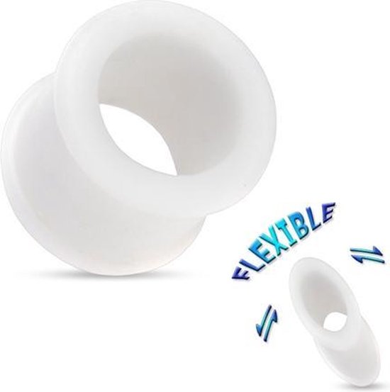10 mm Double-flared Tunnel soft silicone wit