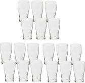 Voordelige bierglazen set van 300 ml 18 stuks - Bierglas/bierglazen