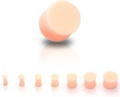 6 mm Double-flared plug beige retainer ©LMPiercings