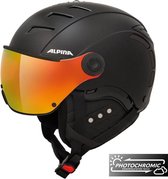 Alpina Jump 2.0 QVM Skihelm Met Vizier | Matt Black | QuattroVarioflex Photochromic | Maat: 61 - 64 cm