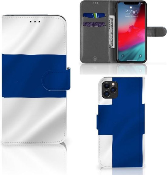 Coque Apple iPhone 11 Pro Max Protecteur Flip Housse Drapeau Finlandais