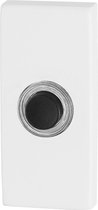 GPF8826.41 deurbel met zwarte button rechthoekig 70x32x10mm wit
