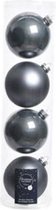 Titan Grey Combi Kerstballen - Tube A 4 Glass Mach.baubles Enamel-matt Stone Grey Dia10cm