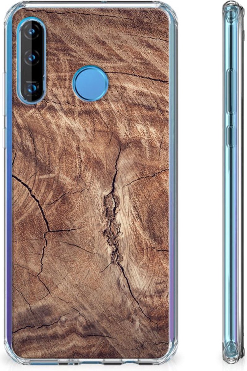 TPU Case Anti-Shock voor Huawei P30 Lite Stevig Telefoonhoesje Tree Trunk