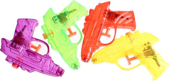 Waterpistool/waterpistolen setje 4 stuks 11,5 cm