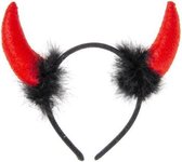 Lg-imports Duivelhoorns Haarband Rood/zwart