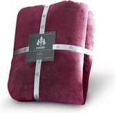 Irisette Fleece deken Uni Castel 8900  Burgun Fleece deken 140/150x200 cm