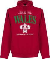 Wales Rugby Hooded Sweater - Rood - Kinderen - 92/98