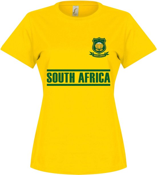Zuid Afrika Team Dames T-Shirt - Geel - L