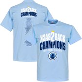 City Back to Back Champions Squad T-Shirt - Lichtblauw - XS