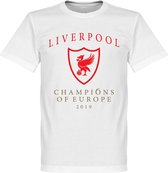 Liverpool Champions Of Europe 2019 Logo T-Shirt - Wit - L