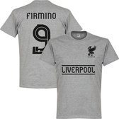 Liverpool Firmino 9 Team T-Shirt - Grijs - XXL