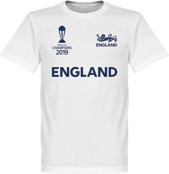 Engeland Cricket WK 2019 Winnaars T-shirt - Wit - Kinderen - 92/98