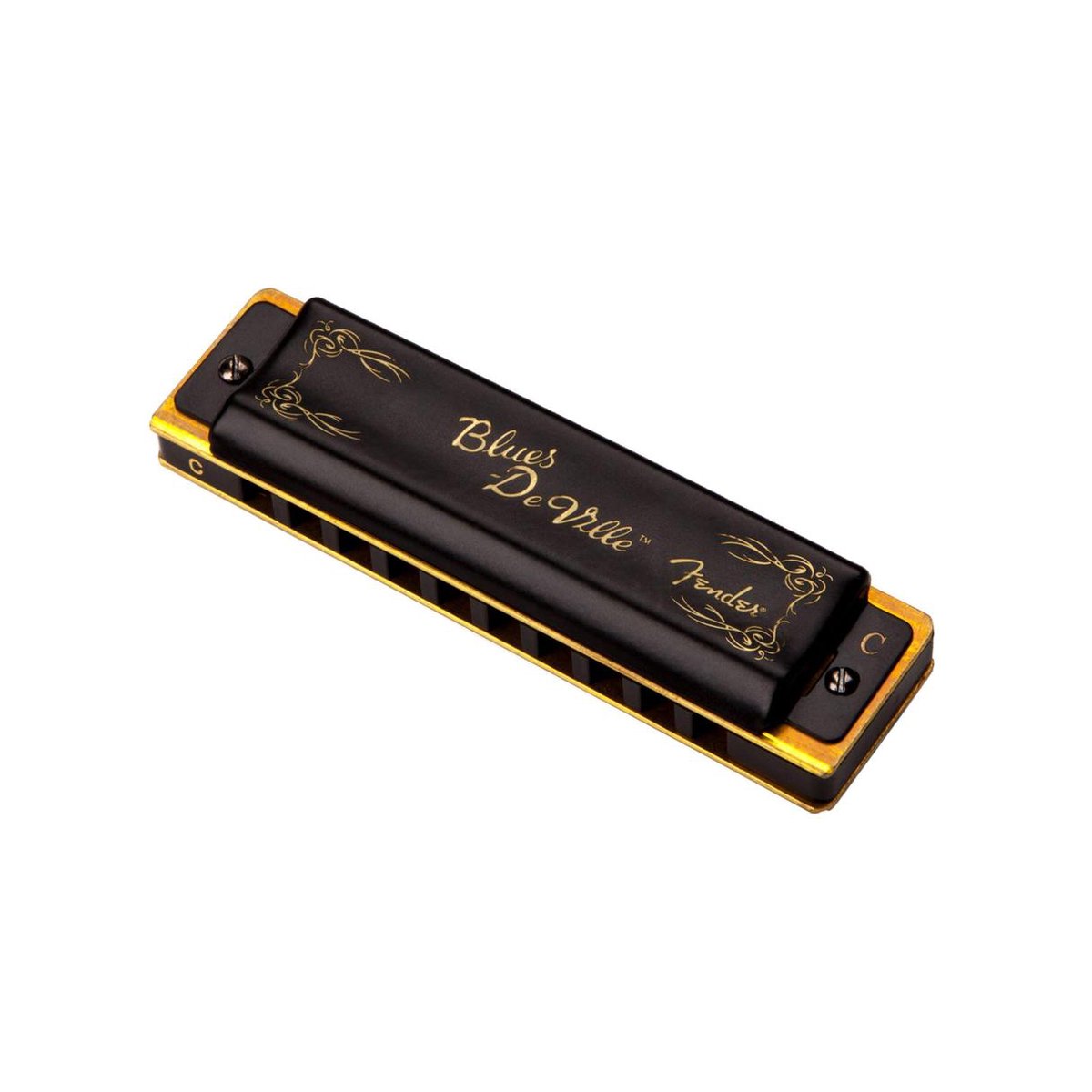 Fender blauws DeVille Harmonica Key of F - Diatonische mondharmonica