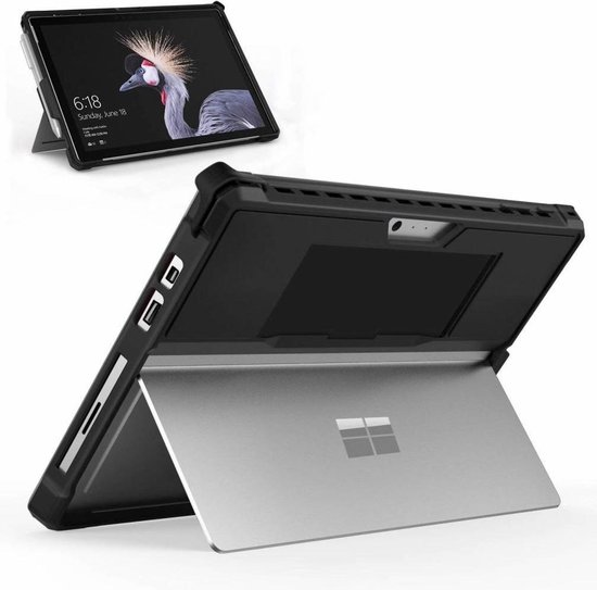 Housse Microsoft Surface Pro 7 - Étui Armor pour dragonne - Zwart