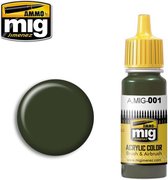 AMMO MIG 0001 Olive Green Opt. 1 RAL 6003 - Acryl Verf flesje