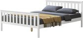 Houten bed Sterk massief grenen bedframe 180x200 cm wit