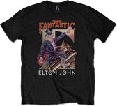 Elton John Heren Tshirt -M- Captain Fantastic Zwart