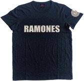 Ramones - Logo & Presidential Seal Heren T-shirt - M - Blauw