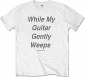 The Beatles Mens Tshirt -XL- Ma guitare pleure doucement blanc