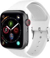 Apple Watch 40MM / 38MM Bandje Siliconen met 3D Diamant Textuur Wit