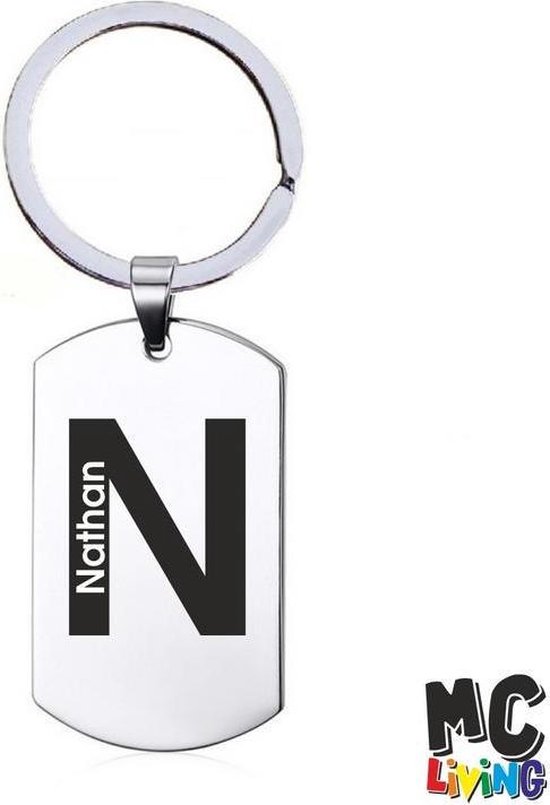Nom cadeau - Nathan - Porte-clés en acier inoxydable | bol.com