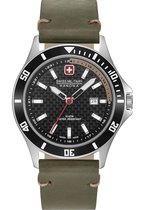 Swiss Military Hanowa Flagship Racer Horloge - Swiss Military Hanowa heren horloge - Zwart - diameter 42 mm - roestvrij staal