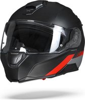 Nexx X.Vilitur Latitude Mat Zwart Rood Systeemhelm - Motorhelm - Maat S