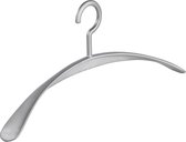 De Kledinghanger Gigant - 12 x Garderobehanger Wing kunststof zilver, 45 cm