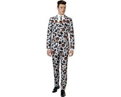 Suitmeister Grey Icons - Heren Halloween Kostuum - Grijs - Horror - Maat L