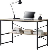 Bureau met 1 plank Almere 120x60x75 cm zwart en hout