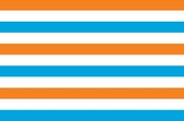 Admiraalsvlag oranje wit blauw 100x150cm