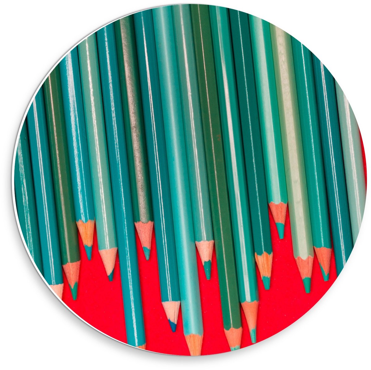 KuijsFotoprint Schilderij - Verschillende Kleuren - Blauw En Rood - 30 X 30 Cm