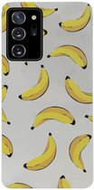 ADEL Siliconen Back Cover Softcase Hoesje Geschikt voor Samsung Galaxy Note 20 - Bananen Geel