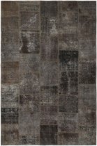 MOMO Rugs - MOMO Rugs Vintage Patchwork Light Grey 05 Vloerkleed - 200x308 cm -  -  Tapijt -  - Zwart