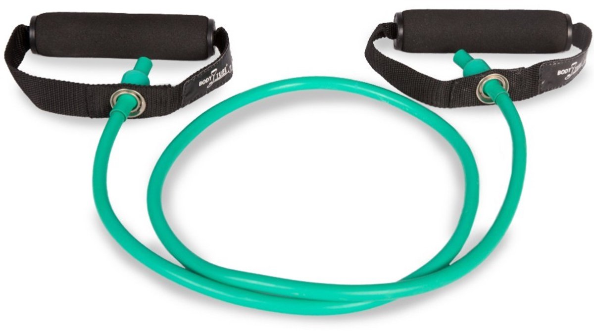 Dittmann Weerstandsband met Handvaten - Fitness elastiek - Groen - Medium